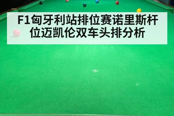 F1匈牙利站排位赛诺里斯杆位迈凯伦双车头排分析